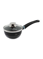 Danube Home 16cm Life Smile Sauce Pan with Lid, Lusau-16BB, Black