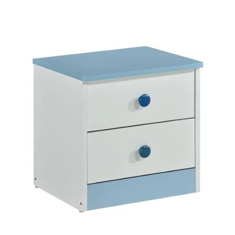 

Danube Home Haris Night Stand, White/Blue