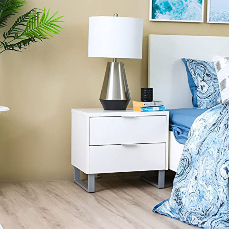 

Danube Home Lolita Night Stand (Set Of 2), Glosy White
