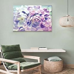 Danube Home Lorena Flowers Canvas Framed Art, Purple