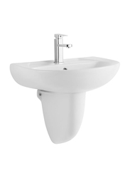 Danube Home Milano Wall Hung Wash Basin, 3636-R, White
