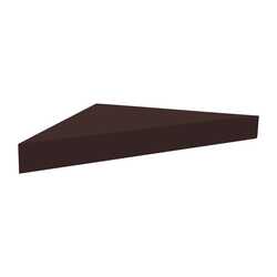 Danube Home Triangle Corner Shelf, Gloss Walnut Brown