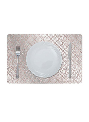 Danube Home Glamour Glitter Metallic Mirror Look Printed Placemat, Rose Gold