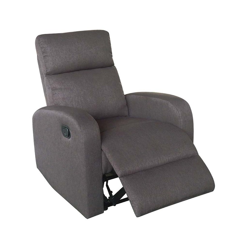 Danube Home Verona 1 Seater Manual Fabric Recliner, Brownish Grey