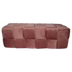 Danube Home Okama Large Knitted Bench, Rose