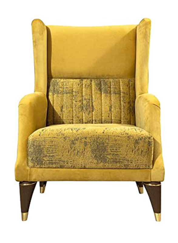 Danube Home Carmen 1 Seater Fabric Sofa, Yellow