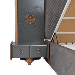 Danube Home Mango Night Stand, Set of 2, Deep Grey
