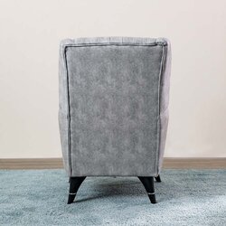 Danube Home Veronica Plain Fabric Sofa, Single Seater, Grey