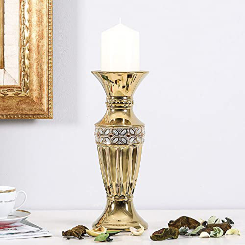 

Danube Home Trinity Candle Holder, Gold