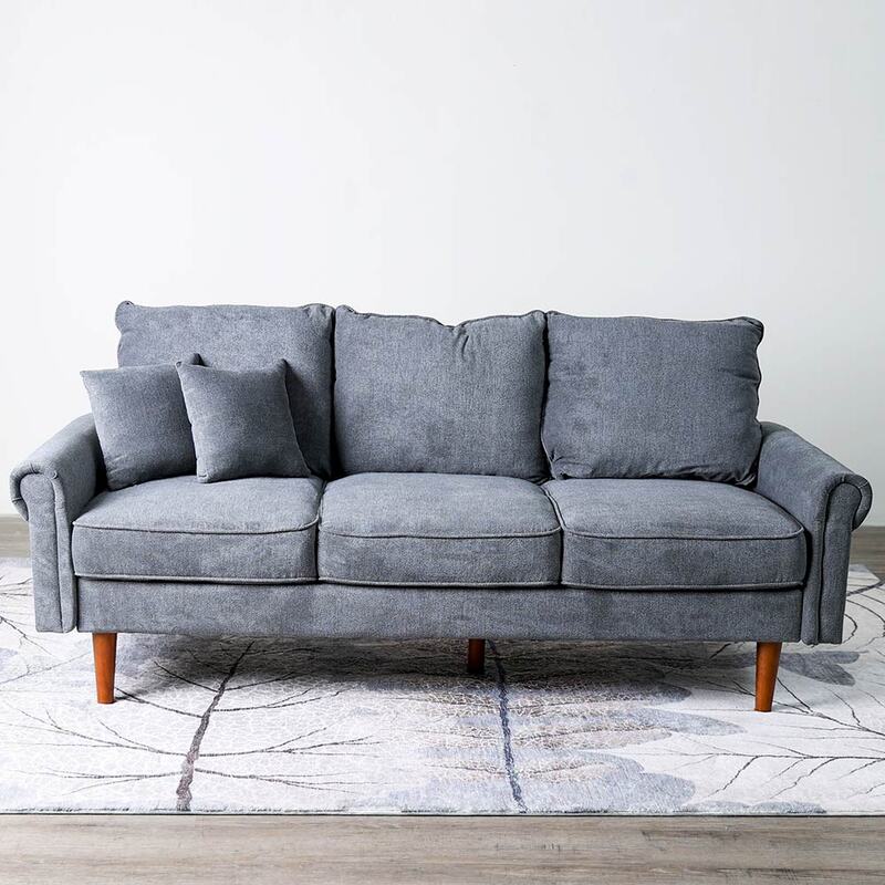 

Danube Home Heir Fabric Sofa, Three Seater, Grey