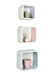 Danube Home 3-Piece Sunset Cube Set, 36 x 20 x 36 cm, White