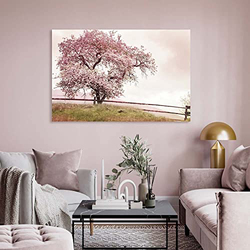 Danube Home Lorena A Tree With Purple Flowers Canvas Framed Art, Purple