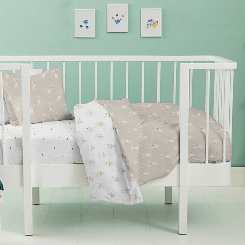 

Danube Home 3-Piece Bunny Nursery Comforter Set, Grey