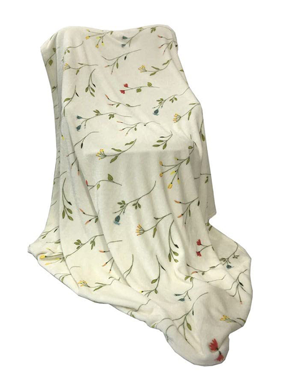 Danube Home Printed Flannel Plush Blanket, H150 x W200 x D150cm, Floral