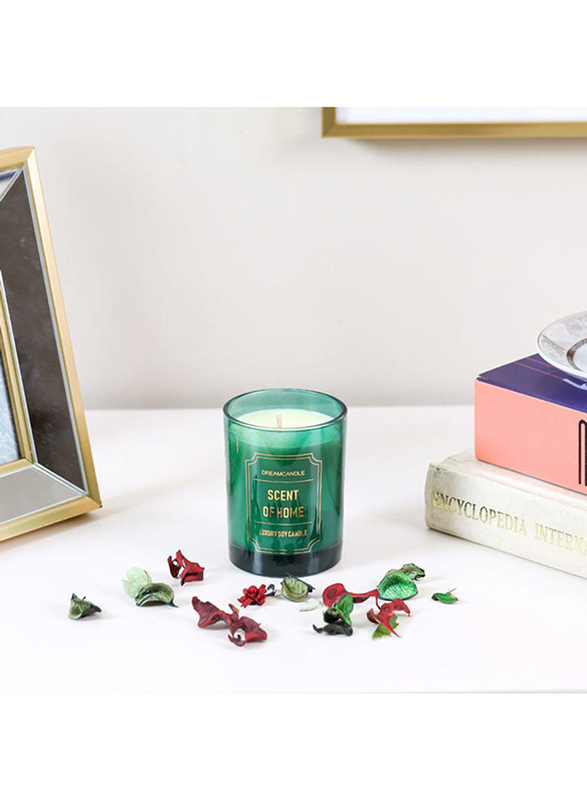 

Danube Home Monique Glass Jar Candle With Lid Norway Spurce And Cedar, 160g, Green