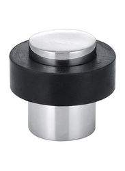 Danube Home Stainless Steel Full Round Door Stopper, Silver/Black