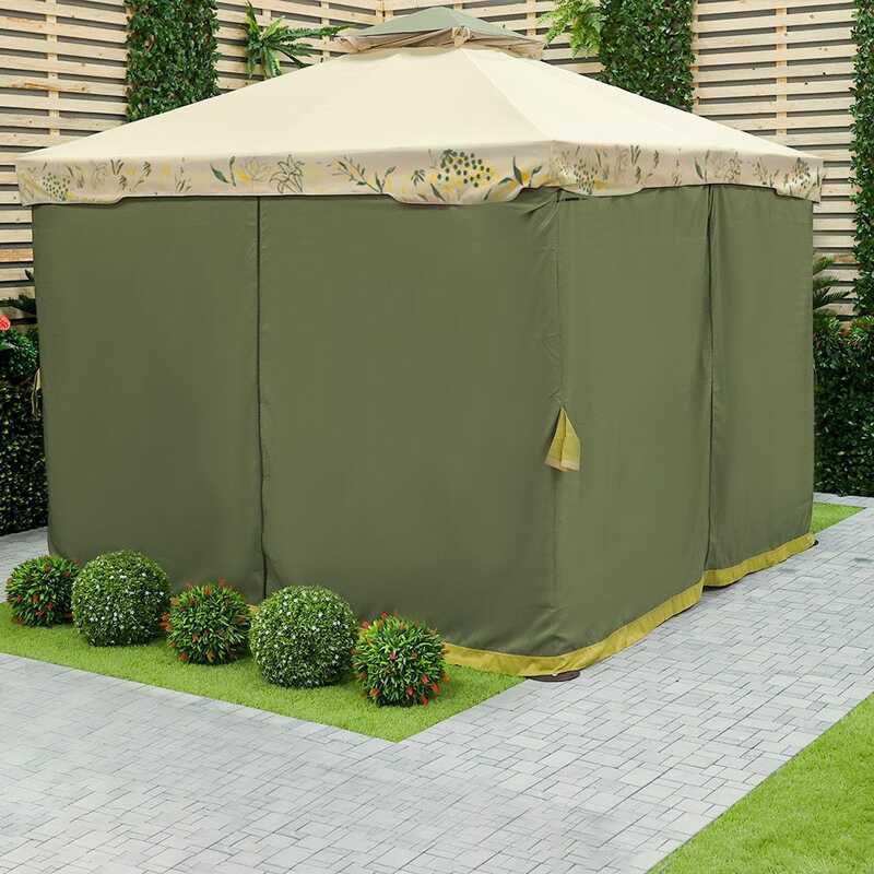 Danube Home Alana Gazebo, Beige/Green