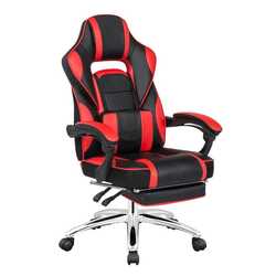 Danube Home Sparrow High Back Gaming Chair, Black/Red