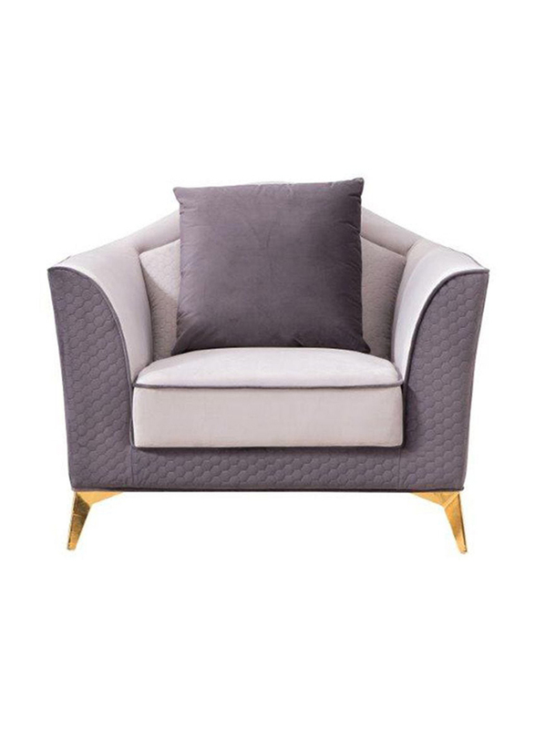 

Danube Home Loretta 1 Seater Fabric Sofa, Grey