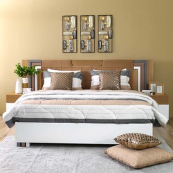 Danube Home Madeline King Bed Set, King, White