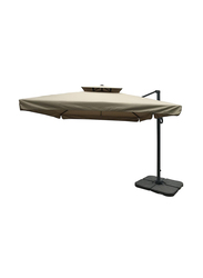 Danube Home New Aura Umbrella With Base, 3 x 3m, Beige
