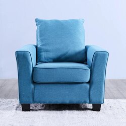 Danube Home Alessandra Fabric Sofa, Single Seater, Turquoise