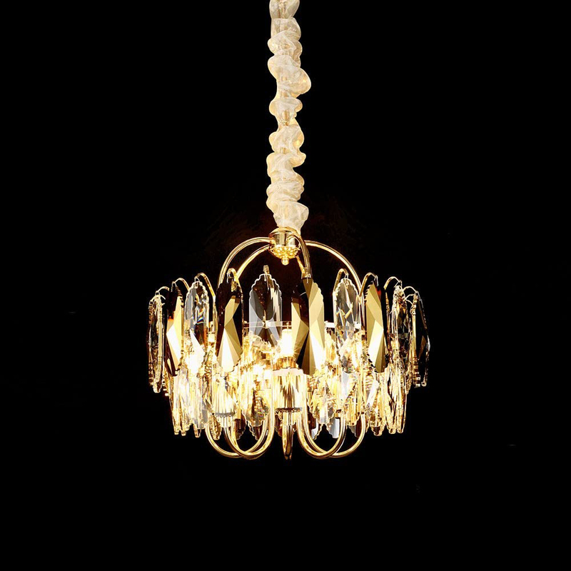 

Danube Home Sara Crystal Hanging Chandelier, Gold