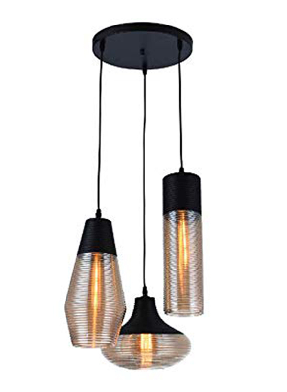 

Danube Home Chandelier Ruby Mx Promo Ring D6008 Clear Glass, Black
