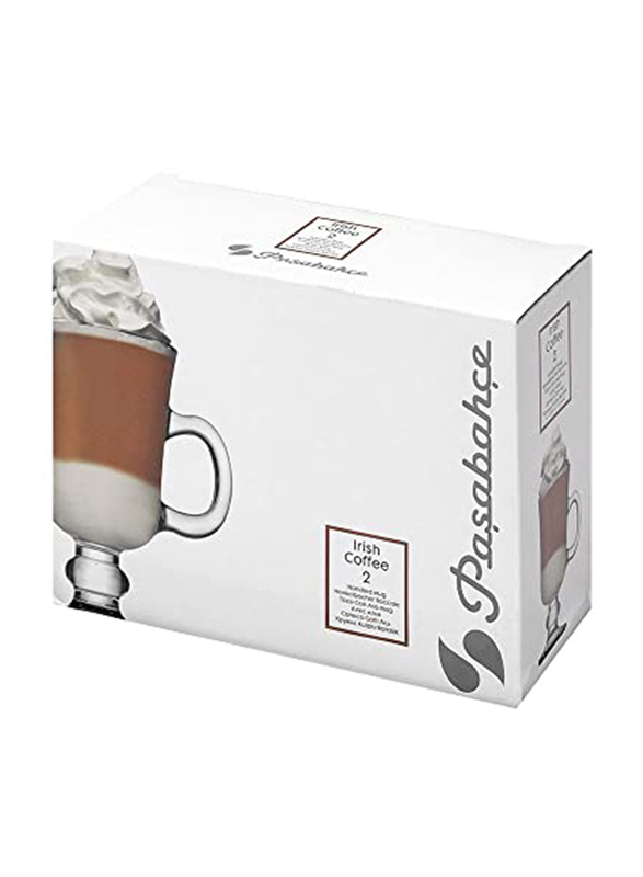 Danube Home 2-Piece Pasabache PB-55141 230ml Candle Lamp Shape Irish Glass Coffee Mug, Transparent