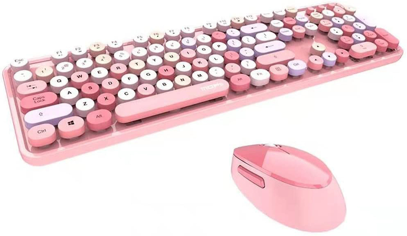 

Mofii Wireless English Keyboard & Mouse Combo Set, Pink