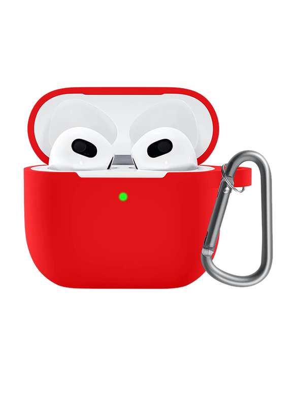 

Direct 2 U Protective Silicone Wireless Charging 2021 Airpods 3 Case, Red