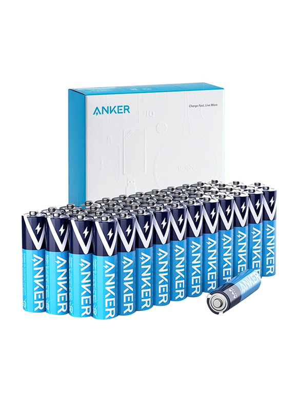 

Anker Alkaline AAA Batteries, 48 Pieces, Blue