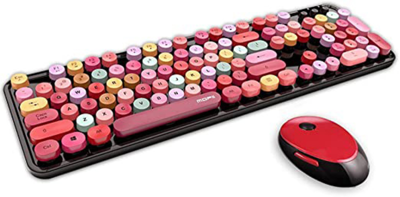 

Mofii Wireless English Keyboard and Mouse Set, Multicolour