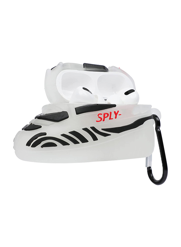 

Direct 2 U Shoes Keychain Design Airpods 2/1 Case, White/Black
