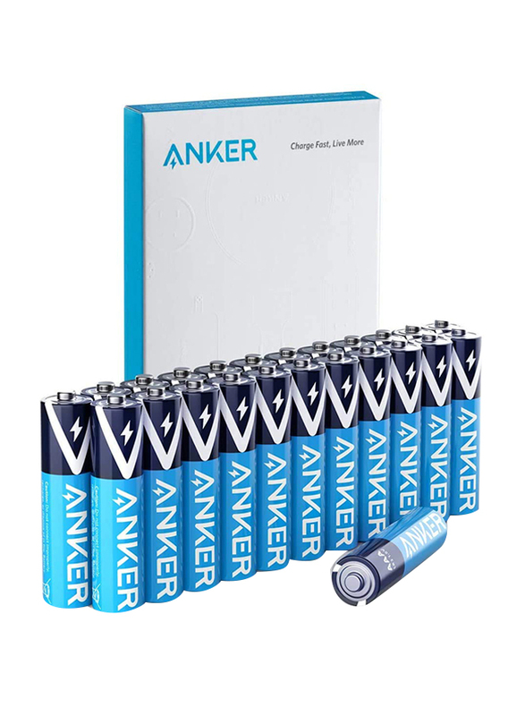 

Anker Alkaline AAA Batteries, 24 Pieces, Blue