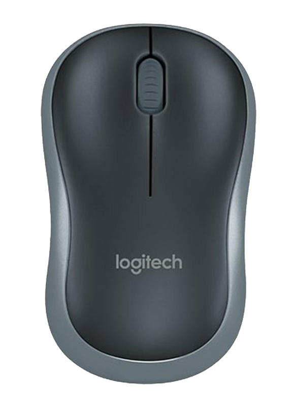 

Logitech M185 Wireless Optical Mouse, Black/Grey