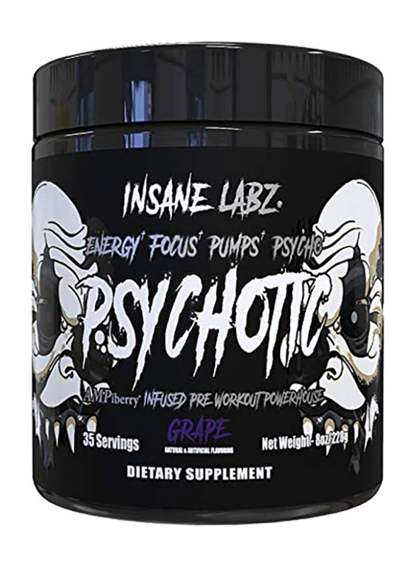 

Insane Labz Psychotic Black, 35 Servings, Grape