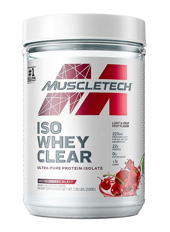 

Muscletech ISO Whey Clear Protein Powder, 1.1 Lbs, Arctic Cherry Blast