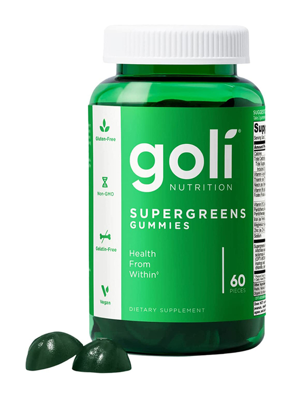 

Goli Nutrition Super Greens Dietary Supplement, 60 Gummies