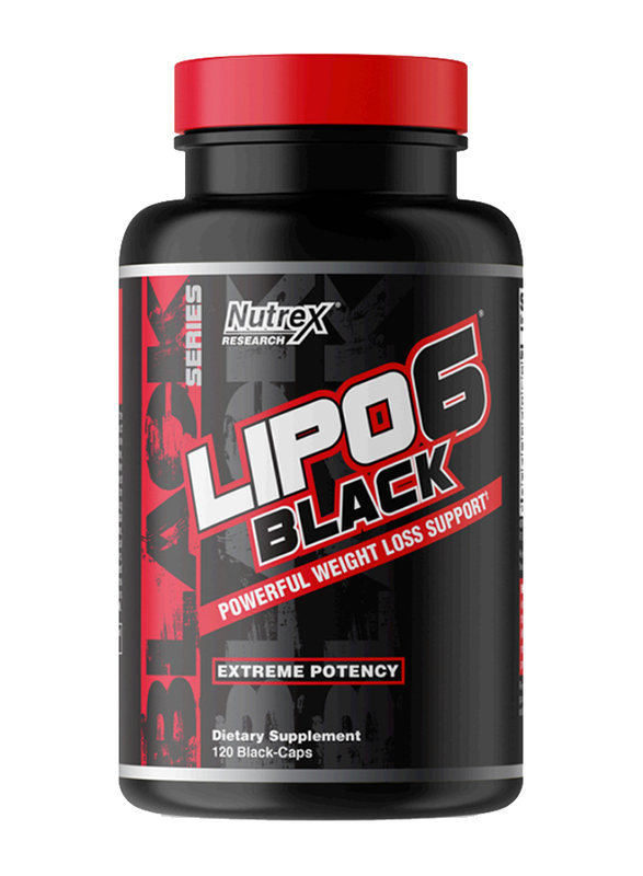 

Nutrex Research Lipo 6 Black Extreme Fat Burner Dietary Supplement, 120 Capsules