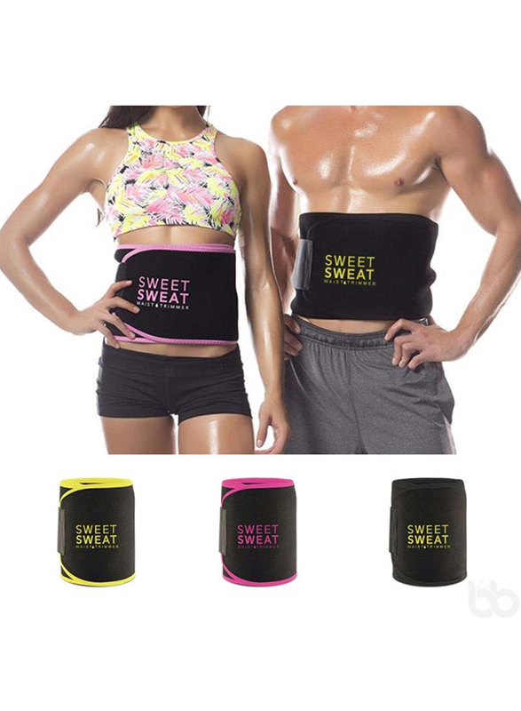 

Sweet Sweat Waist Trimmer, Medium, Yellow/Black