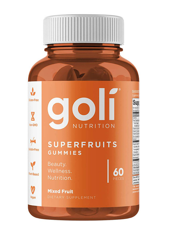 

Goli Nutrition Super Fruits Dietary Supplement, 60 Gummies