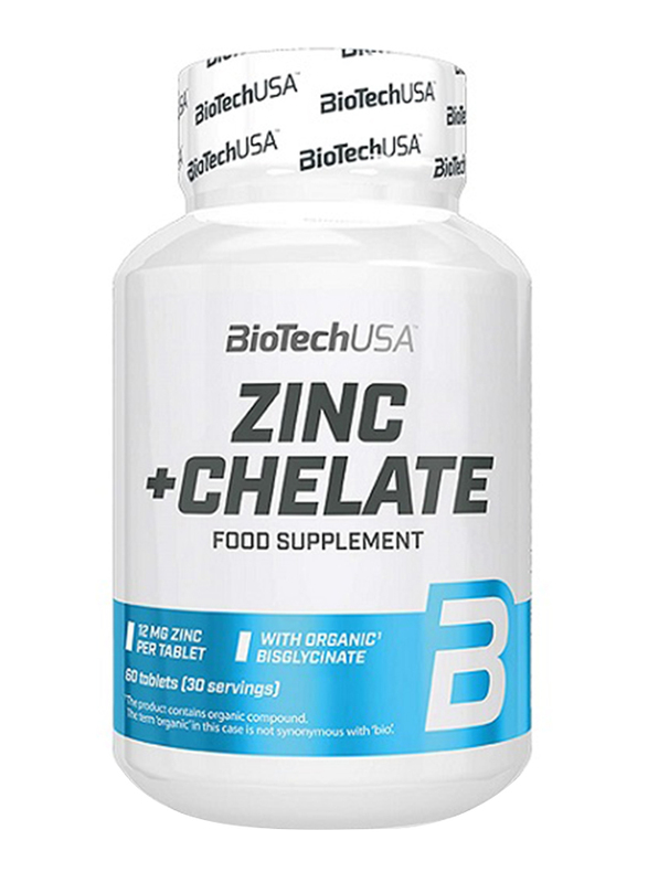 

Biotech USA Zinc + Chelate Food Supplement, 60 Tablets
