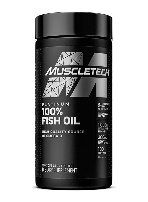 

MuscleTech Platinum 100% Omega Fish Oil, 100 Softgels