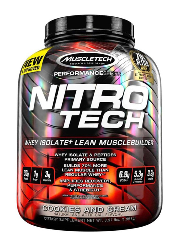 

Muscletech Nitrotech Whey Protein, 4 Lbs, Cookies & Cream