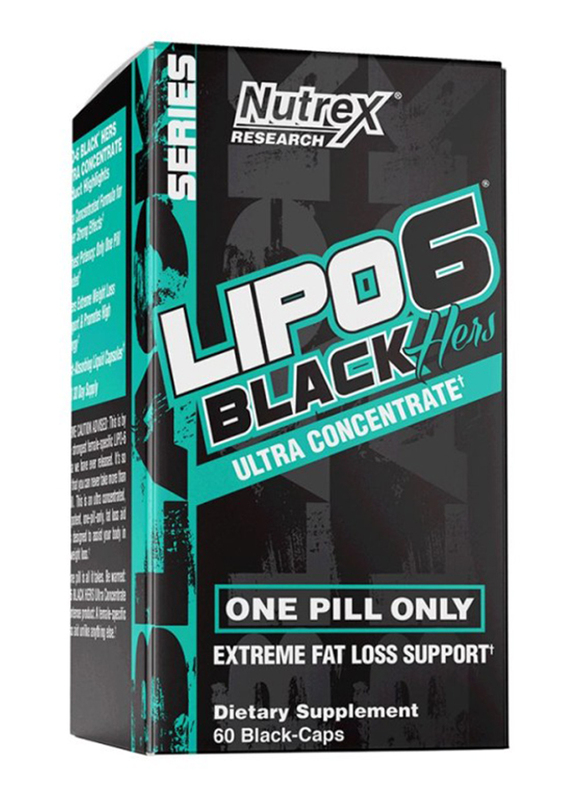 

Nutrex Research Lipo 6 Black Hers Extreme Fat Loss Support Ultra Concentrate Dietary Supplement, 60 Capsules