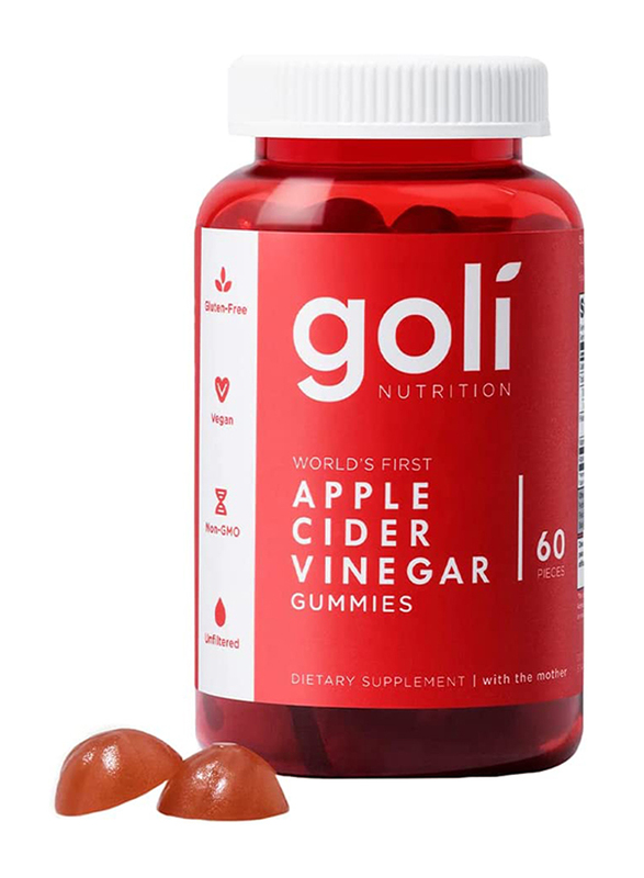 

Goli Nutrition Apple Cider Vinegar Dietary Supplement, 60 Gummies
