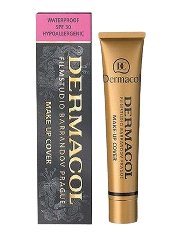 Dermacol Make-Up Cover Cream Foundation with SPF 30, 214, Beige