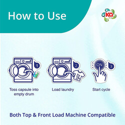 KA 4 in 1 PODS, 99.9% Anti-Bacterial Laundry Detergent, 48 Capsules, German Formulated Laundry Pods, Washing Liquid Capsules, Original Scent, Pack of 2 X 48 Pods (96 Capsules)