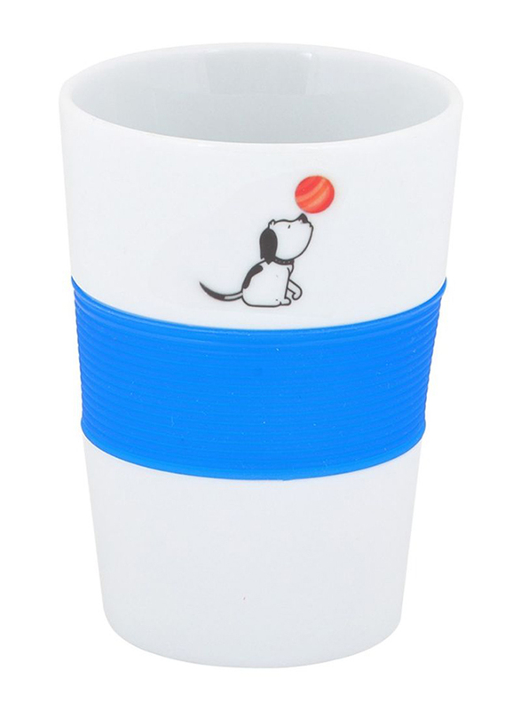 Biggdesign 500ml Dogs Design Ceramic Mug, White/Blue